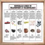 Minerals Collection Used in Transport and Technology, Set of 6
